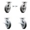 Service Caster 8 Inch Kingpinless Thermoplastic Rubber Wheel Caster Swivel Locks 2 Brakes, 2PK SCC-KP30S820-TPRRD-BSL-2-SLB-2 - alternate 1